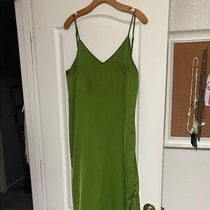 a new day Vibrant Green Midi Dress
